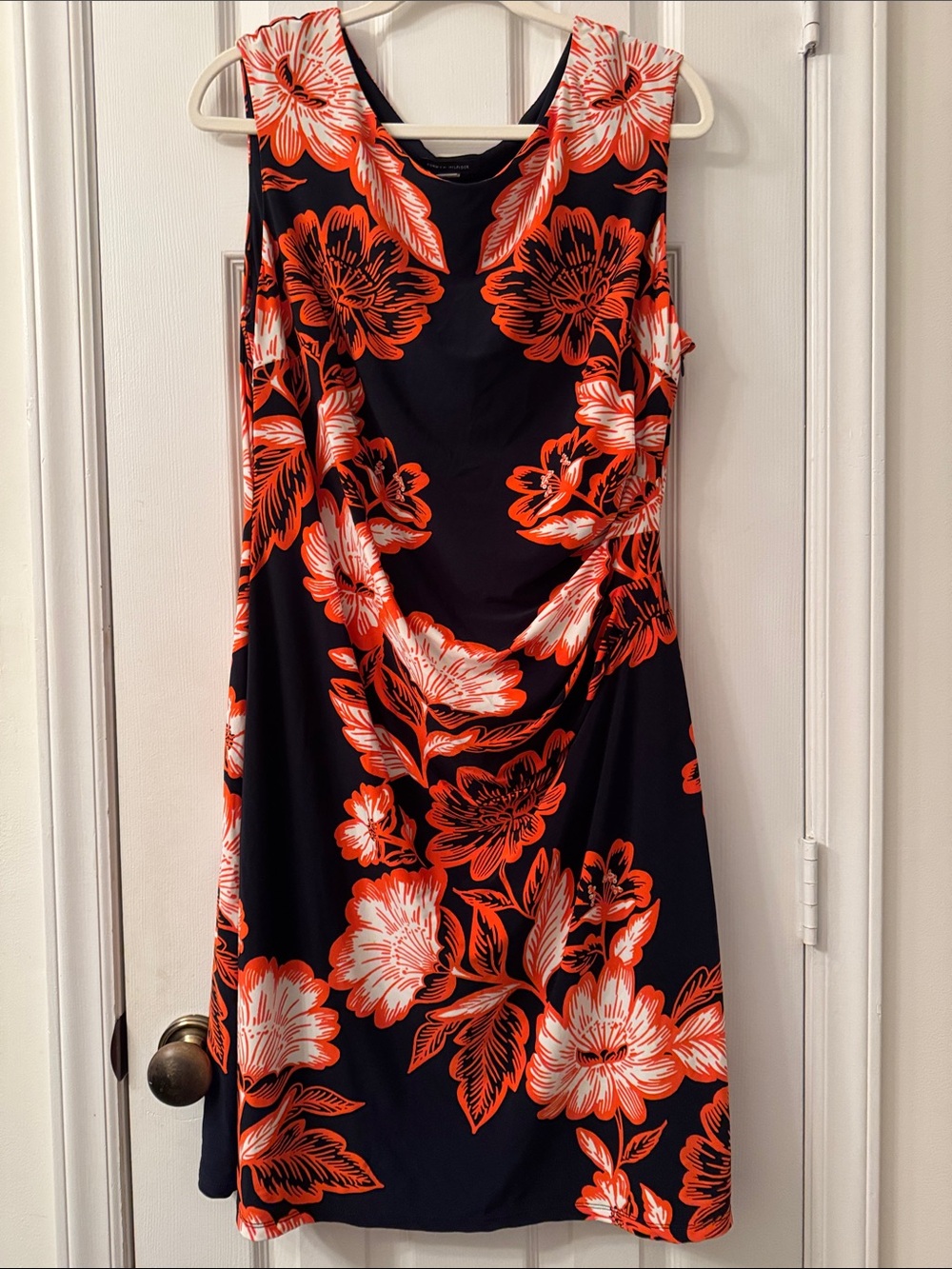Tommy Hilfiger Navy Dress with Red & White Floral Print